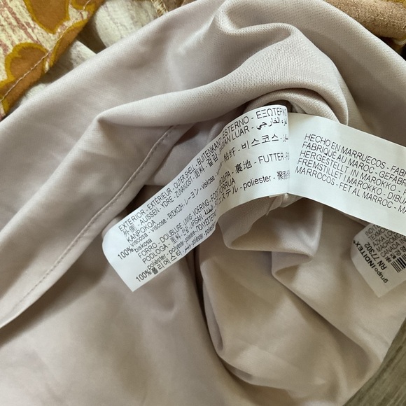 NWT ZARA Long Sleeve Open Back Floral A-line Midi Dress. Size L Blogger Favorite - Picture 4 of 5